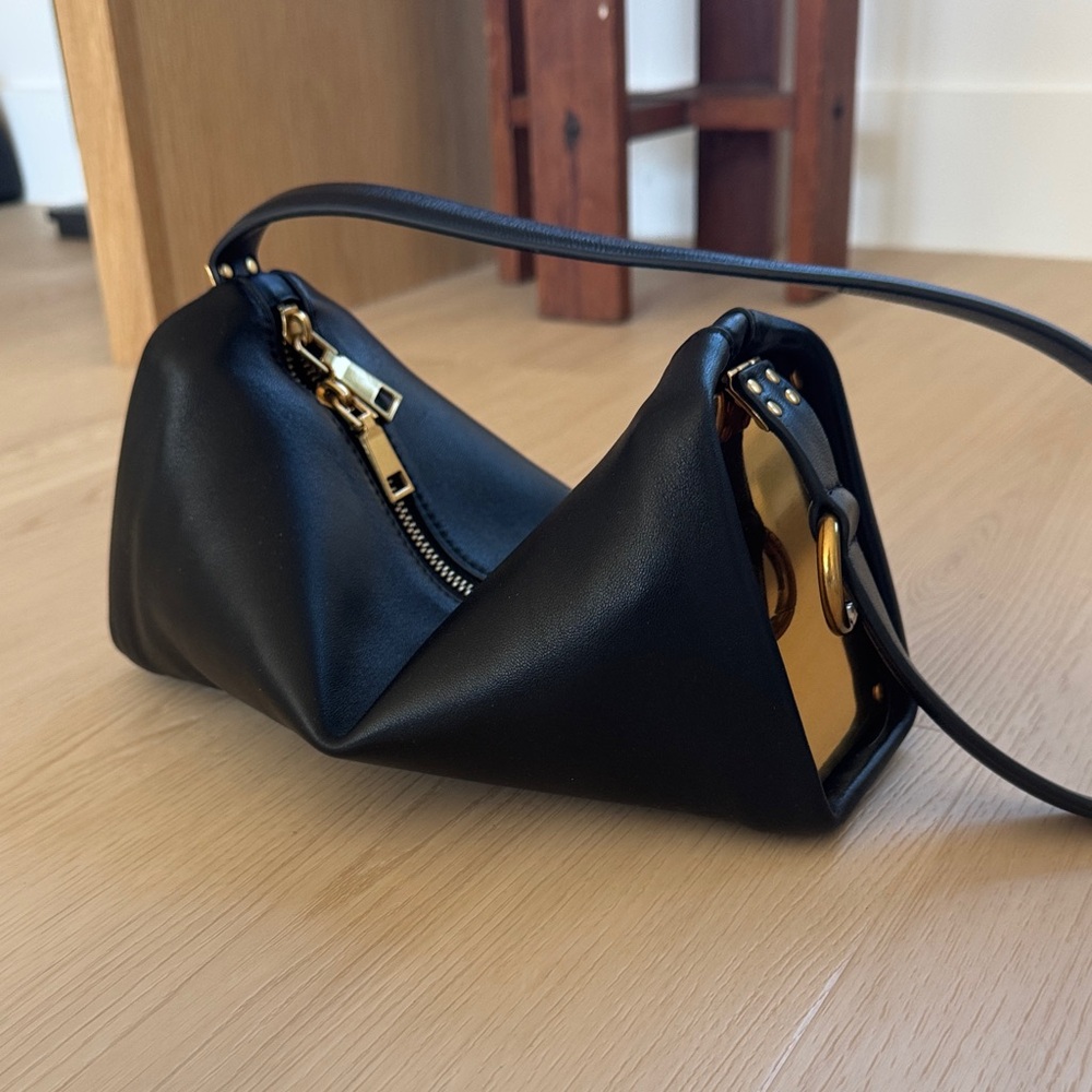 Black Leather Shoulder Bag